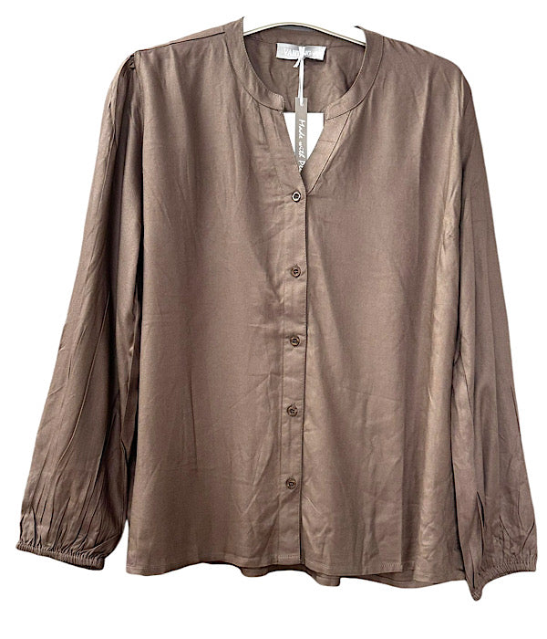 9499 blouse, taupe