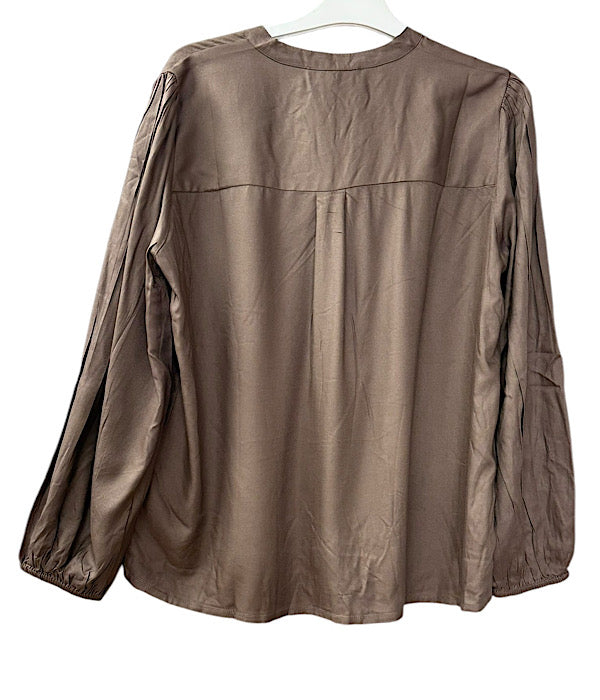 9499 blouse, taupe