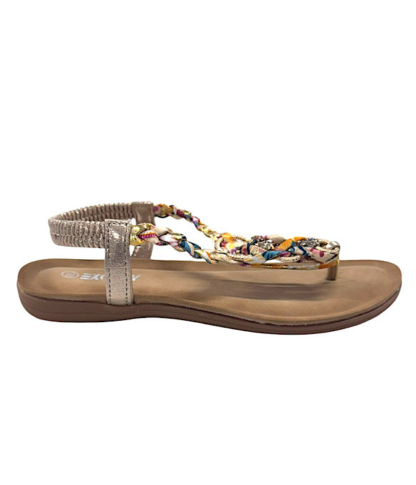 D377 Tåsandal, guld