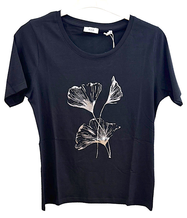 71106 T-shirt med sølvprint