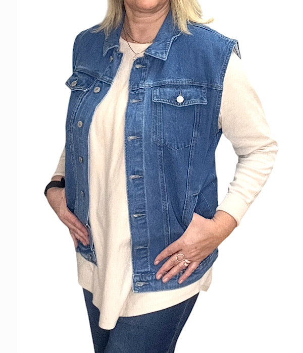 Nina S557 denim vest