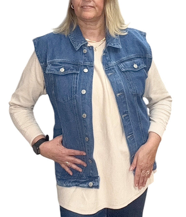 Nina S557 denim vest
