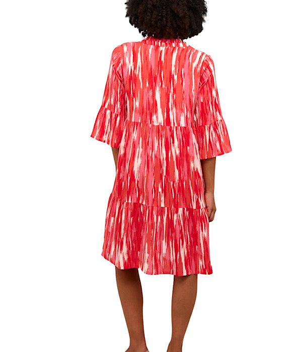 KA Arina dress, pink abstrakt print