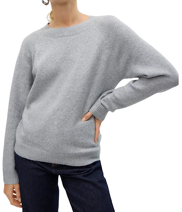 VM Doffy ls o-neck light grey melange