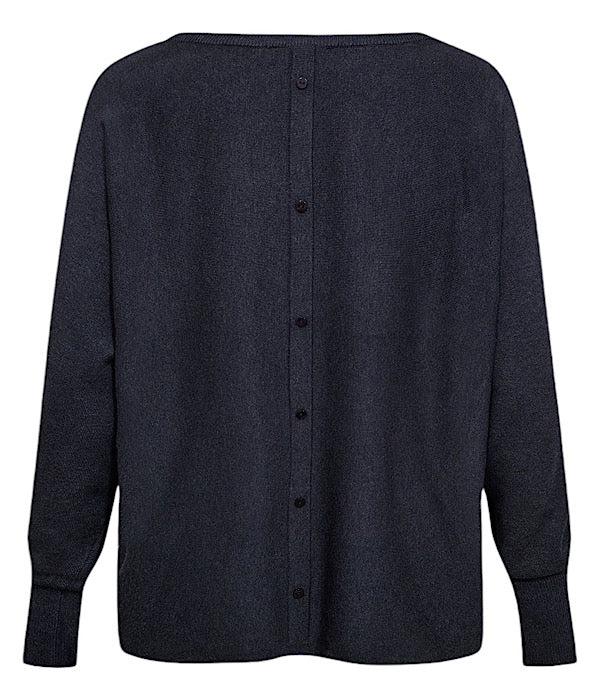 Wasabi Samanda 1 strik bluse i sort