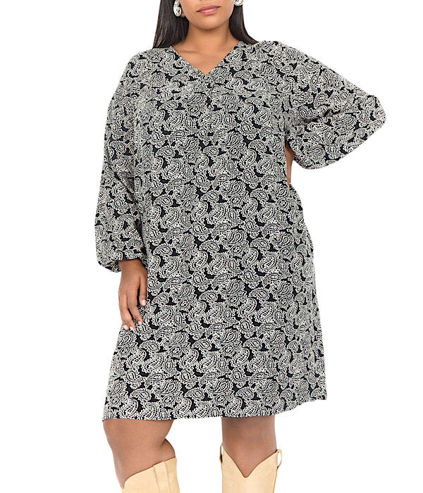Gaja 3 dress, black white combi