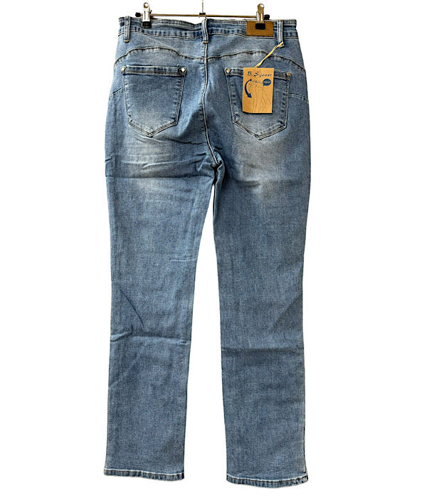 6639 B.S. denim PUSH UP jeans, light blue