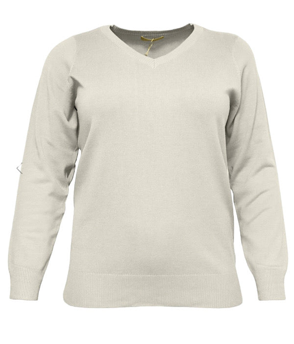 Frea knit v-neck, off white