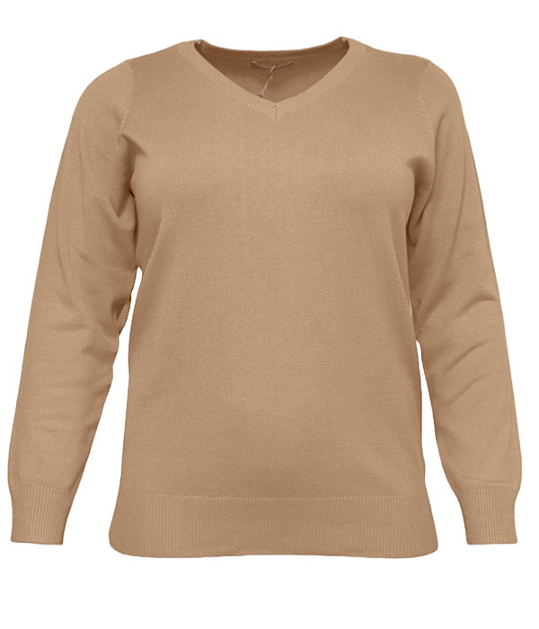 Frea knit v-neck, latte