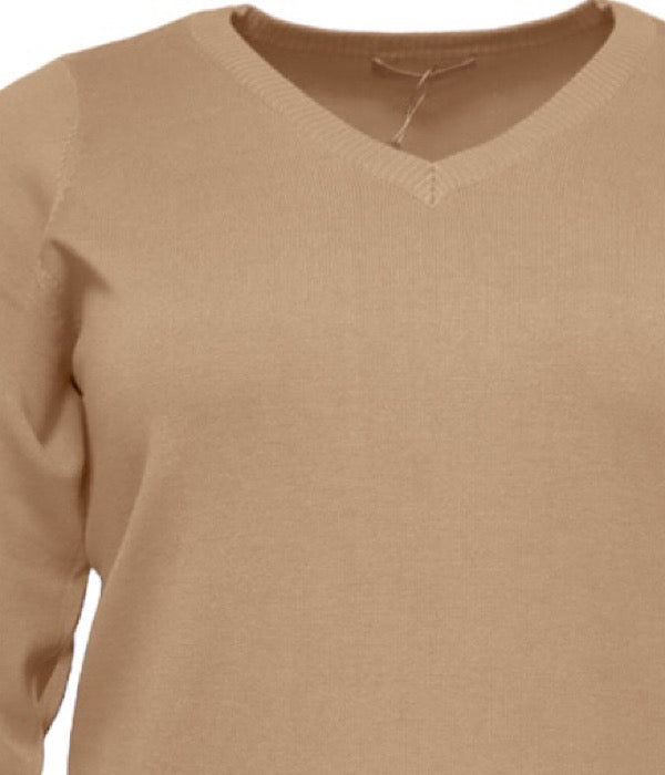 Frea knit v-neck, latte
