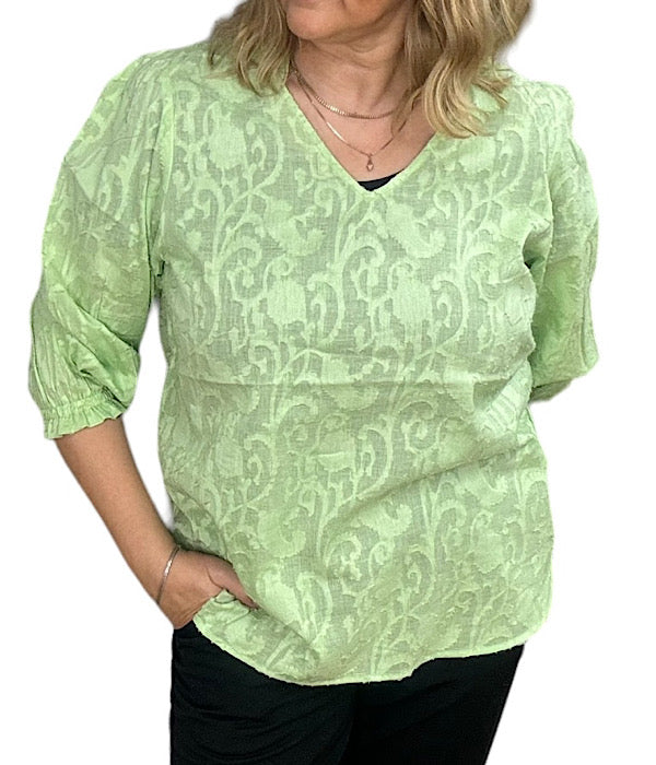 Hildette blouse, pistachio