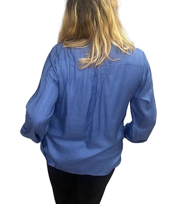 Perine blouse, ocean blue