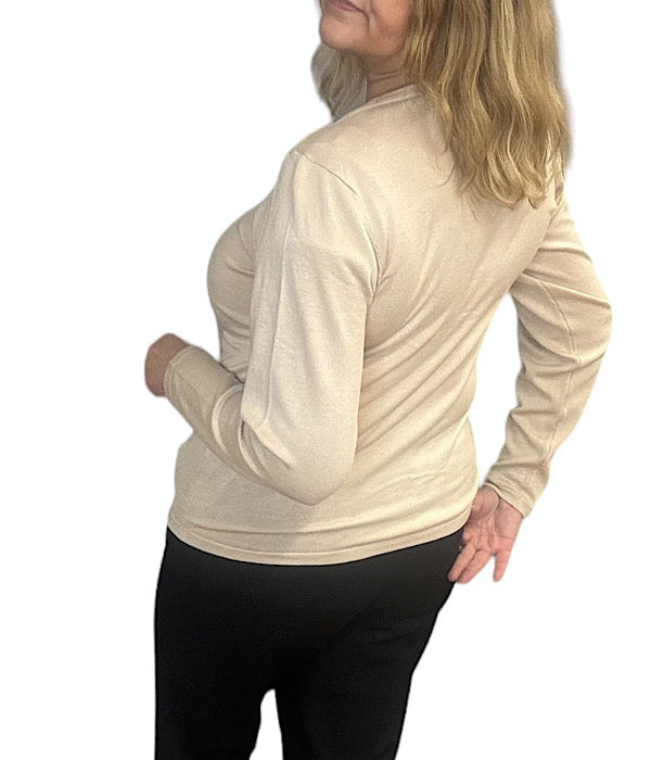 Fri knit cardigan, cream