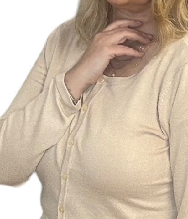 Fri knit cardigan, cream