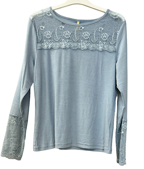 Emilie blouse, dust blue