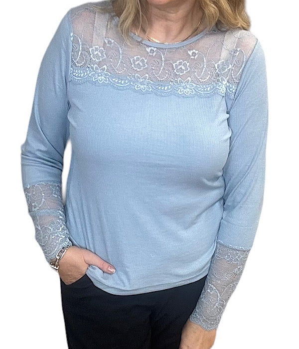 Emilie blouse, dust blue