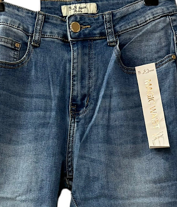 7025 B.S. denim jeans gold, light blue