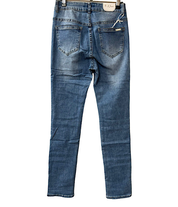 7025 B.S. denim jeans gold, light blue