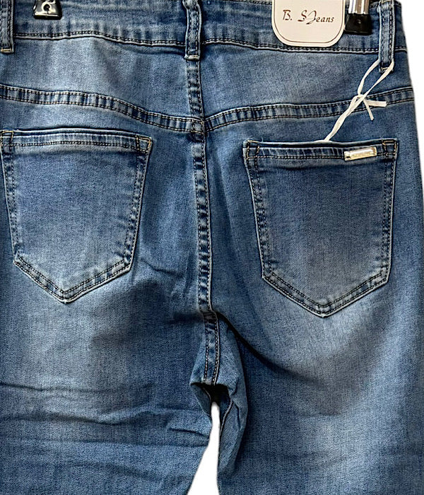 7025 B.S. denim jeans gold, light blue
