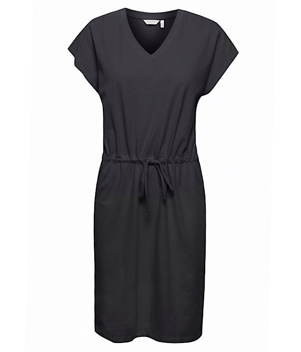 Pandinna v-hals kjole, sort