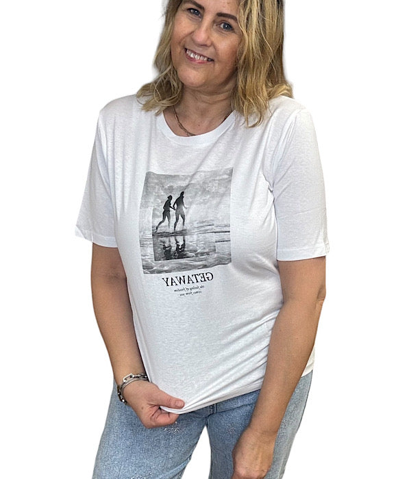 Safa beach t-shirt, optical white