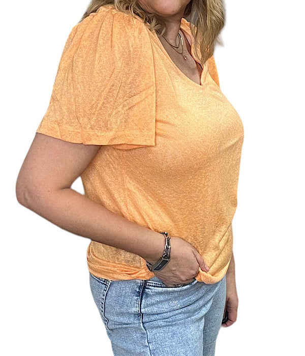 Sakira t-shirt, peach cobber
