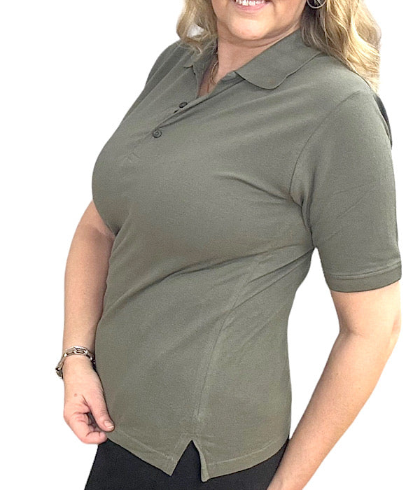 Helen 199 polo blouse ss, khaki