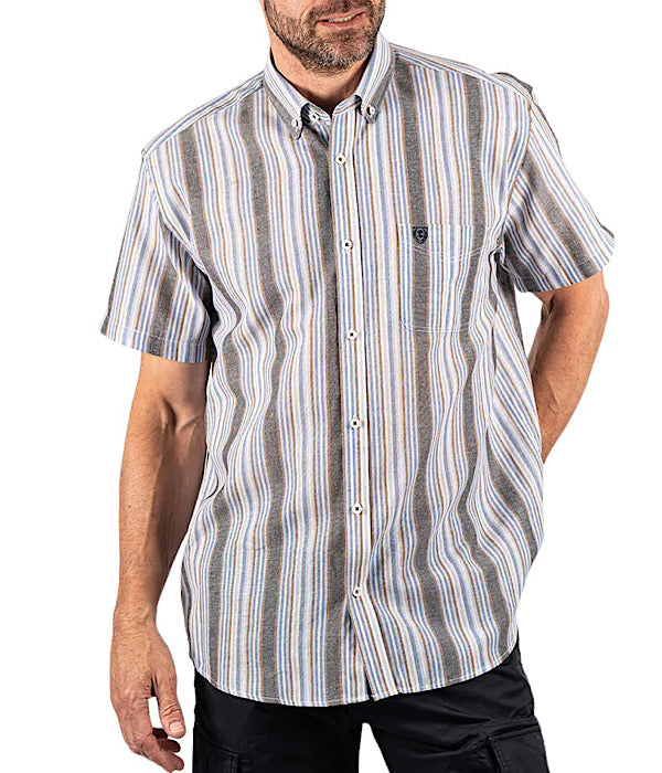 Milton ss shirt, 7114 water blue