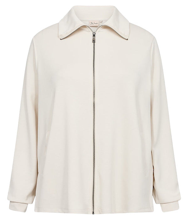 Sabina 15 sweat cardigan, off white