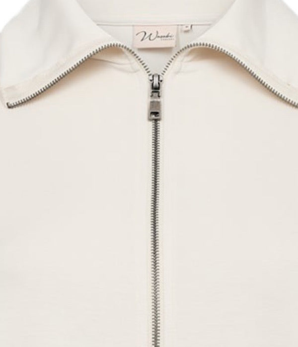 Sabina 15 sweat cardigan, off white