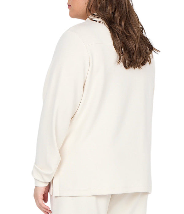 Sabina 15 sweat cardigan, off white
