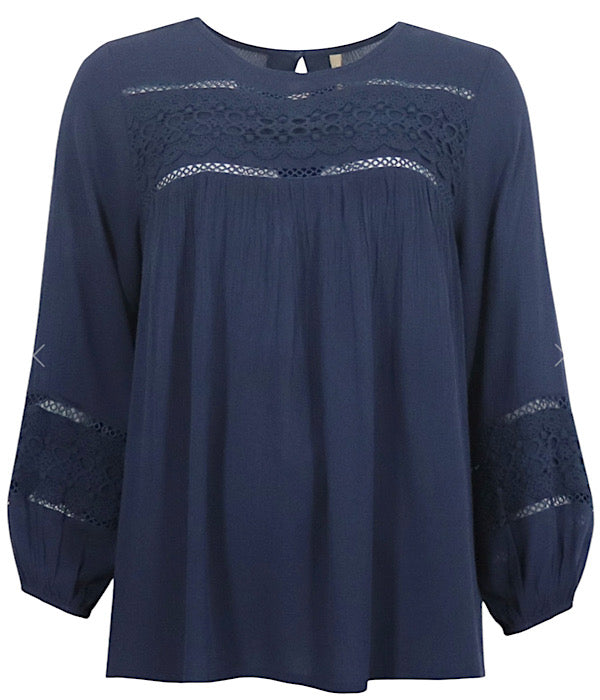 Sera blouse, navy