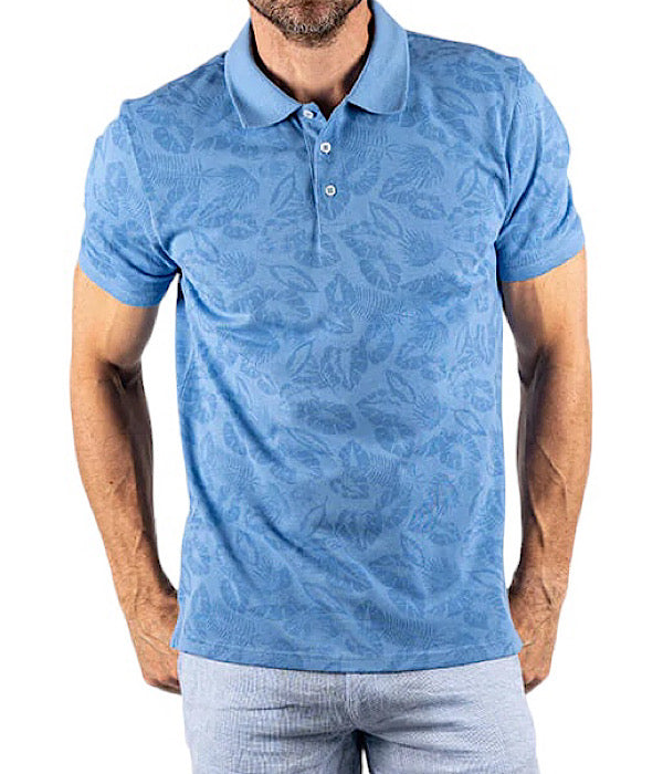 Bastian ss polo, 7114 water blue