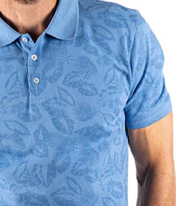 Bastian ss polo, 7114 water blue