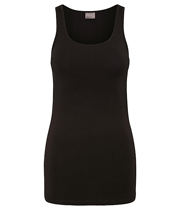 VM Maxi my soft long tank top, black