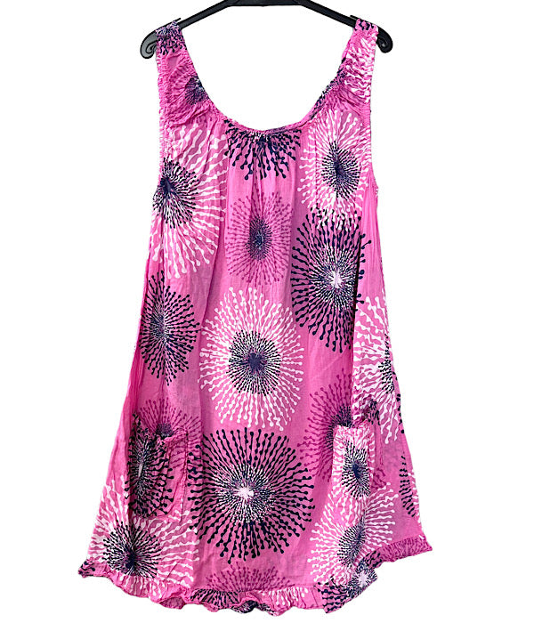 Anja kjole, pink print 3