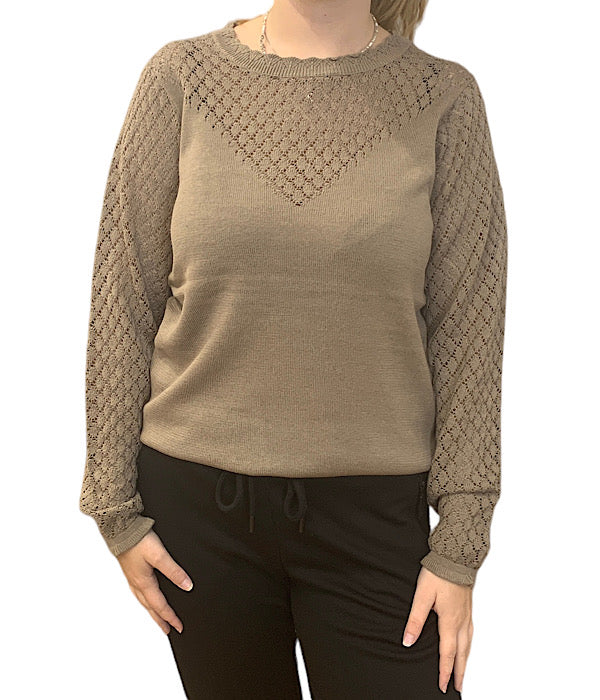 Jonna knit pullover, smoke