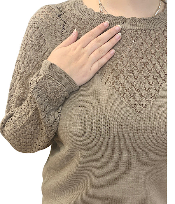 Jonna knit pullover, smoke