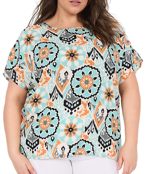 Freja 2 blouse, mint combi