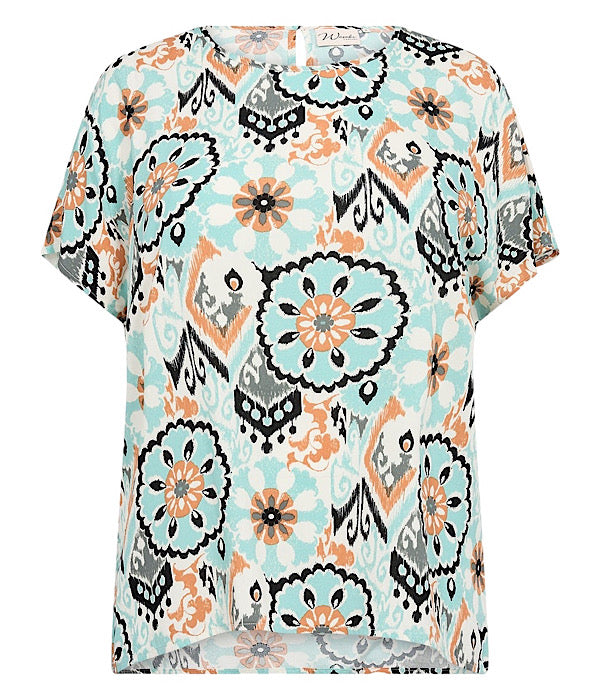 Freja 2 blouse, mint combi