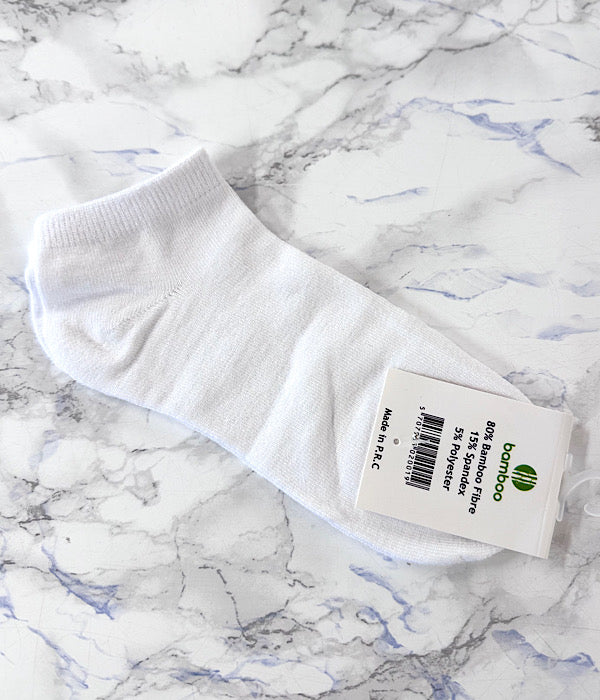 VANTING Bamboo sneakers sokker 36-41 hvide