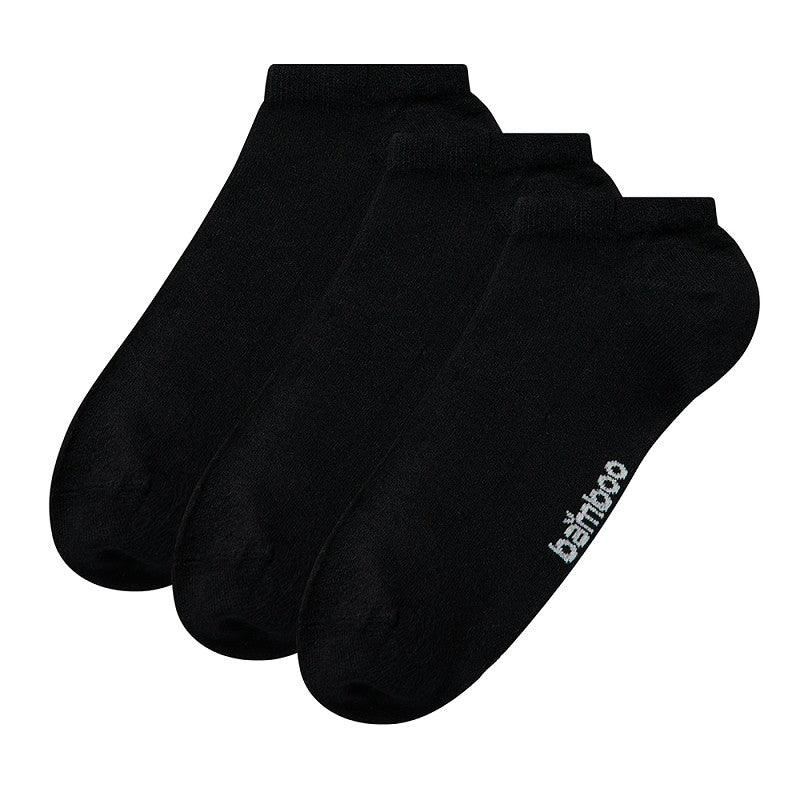 Bamboo basic sneakers socks 3-pak, sort