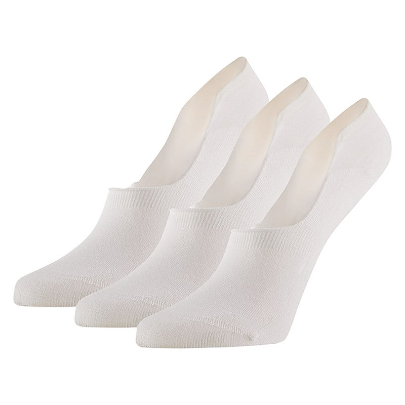 Bamboo no show socks 3-pak, white