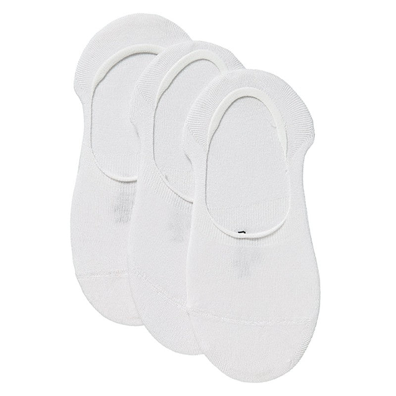 Bamboo no show socks 3-pak, white