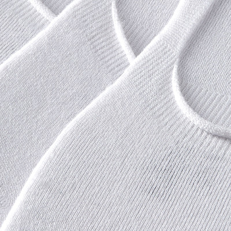 Bamboo no show socks 3-pak, white