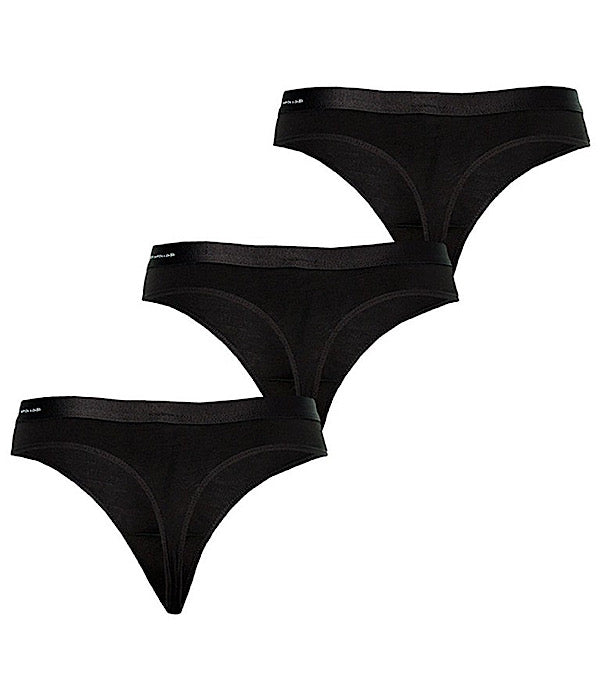 Bamboo women basic g-steng 3 pack, black b