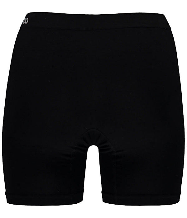 Bamboo dame basic sømløs shorts 3 pak, sort
