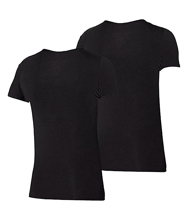 Bamboo women basic t-shirt 2 pack, black, back