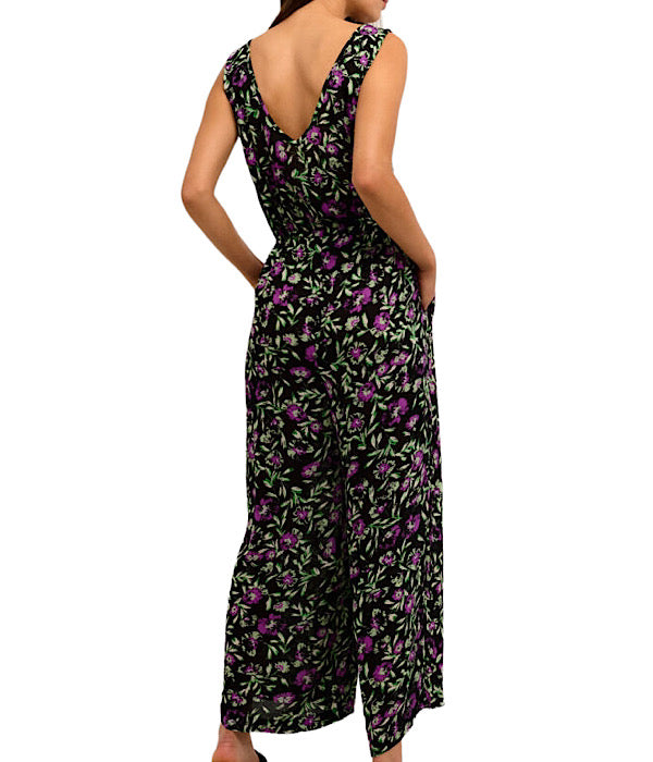 KAFFE Isolde Amber jumpsuit, black-green-purple
