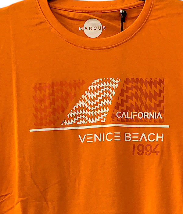 MARCUS Kazim t-shirt, 3565 mandarin orange mix